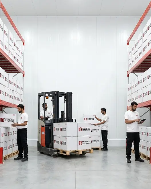 Climate monitoring sensors and data logging systems across warehouse storage Dubai